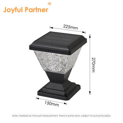 Luz do pilar solar 150lm/W Anti UV PC Housing Controle remoto 6500K