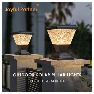 Luz do pilar solar 150lm/W Anti UV PC Housing Controle remoto 6500K
