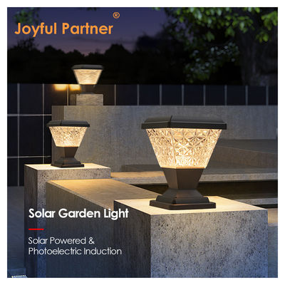 Lâmpada de portão de jardim alimentada por energia solar 124 Pcs SMD 2835 LED 150 Lm/W 5W Painéis Sloar Com Lampshade PC