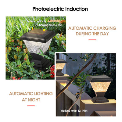 Lâmpada de portão de jardim alimentada por energia solar 124 Pcs SMD 2835 LED 150 Lm/W 5W Painéis Sloar Com Lampshade PC