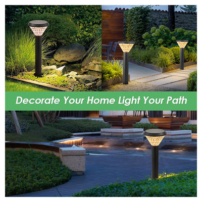 Super brilhante Solar Pathway Lights Material de alumínio ABS + PC Smart Light Control Branco Quente Para jardim paisagístico