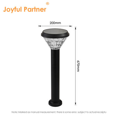 Lâmpadas de jardim solar ao ar livre até 12 horas de duração Lentes de plástico Material de alumínio ABS Controle de luz com Epistar SMD