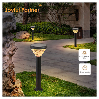 Lâmpadas de jardim solar ao ar livre até 12 horas de duração Lentes de plástico Material de alumínio ABS Controle de luz com Epistar SMD