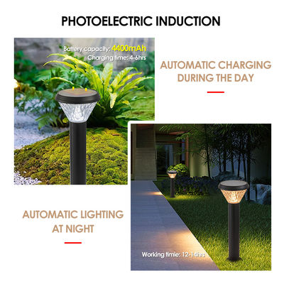 Iluminação solar com controle remoto Desempenho duradouro 5W Carregamento solar branco quente com ON / OFF automático