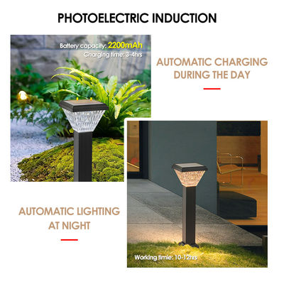 Nova chegada Solar Jardim Iluminação de gramado 3000K/4000K Alumínio Corpo da lâmpada Material DC3.7V Mudança de cor