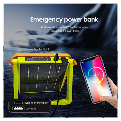 Lâmpada de inundação solar portátil LED SMD LED IP65 à prova d'água com controle remoto Bateria recarregável branca 3000K