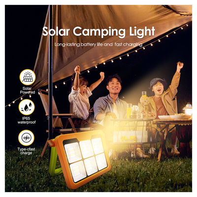 Lâmpada de inundação solar portátil LED SMD LED IP65 à prova d'água com controle remoto Bateria recarregável branca 3000K