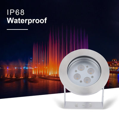 Aço inoxidável LED Luz subaquática IP68 DC12V 24W Branco quente 3000K Para fonte