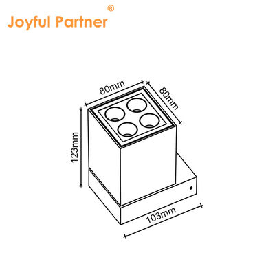 Lâmpadas de parede IP65 à prova d'água 8W 45 graus DC 24v Certificado CE SMD LED Casas de alumínio fundido
