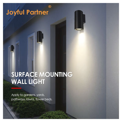 Lâmpadas de parede LED elétricas de jardim de alumínio montadas na parede para cima e para baixo LED Cree COB branco quente para decoração exterior