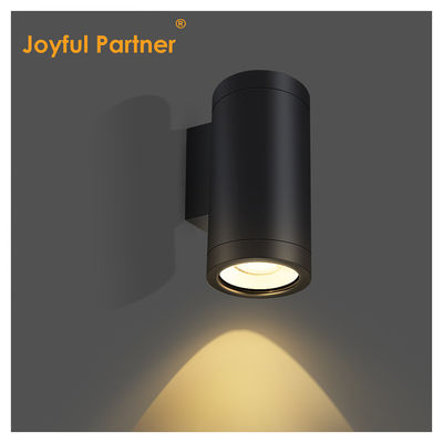 Lâmpada de parede exterior montada para cima e para baixo de liga de alumínio extrudida 3000-6000K 18W 24W lâmpada de parede exterior Cob LED Cor Negra