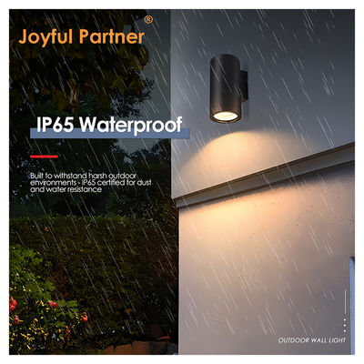 Lâmpada de parede exterior montada para cima e para baixo de liga de alumínio extrudida 3000-6000K 18W 24W lâmpada de parede exterior Cob LED Cor Negra