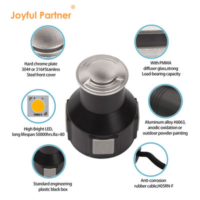 SS316 Impermeável Um Dois Quatro Vista Lateral 3W LED Mono-Color Paisagem Iluminação Subterrânea Com Certificação CE ROHS