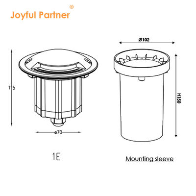 Lâmpada de paisagem Cree COB LED 3000k One Two Four Side View Driveway Light SS316 Cobertura frontal IP67
