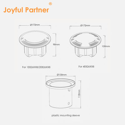 Escadaria Deck Step Inground Light 1W IP67 Outdoor COB LED 12w Lâmpadas Com Emissão de Quatro lados