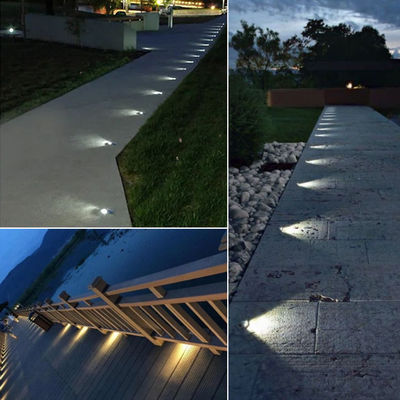 Ultra fina IP67 resistente à água Recessed 2W LED exterior Iluminação interna SS316 Cobertura para jardim caminho