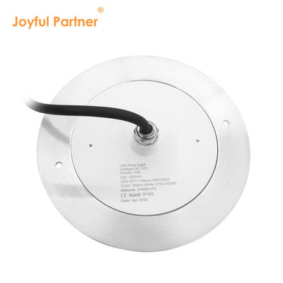 Luzes de piscina LED submersíveis DC12V Voltagem constante 10W DIA160 * 7,5MM Com controle remoto APP