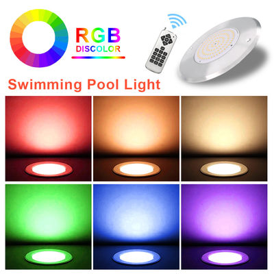 Luzes de piscina LED submersíveis DC12V Voltagem constante 10W DIA160 * 7,5MM Com controle remoto APP