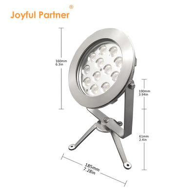 IP68 LED Spot Light exterior de aço inoxidável DMX512 RGBW 12w para uso subaquático Suporte DMX Controller