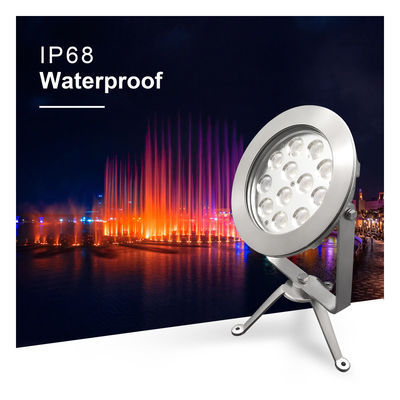 IP68 LED Spot Light exterior de aço inoxidável DMX512 RGBW 12w para uso subaquático Suporte DMX Controller
