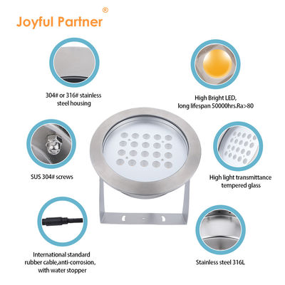 12 volts entrada IP68 resistente à água piscina LED luzes LED luz subaquática