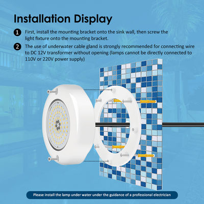 Lâmpadas LED de piscina subaquática com IP68 de mudança de cor AC12v Content Inbuilt Current Driver