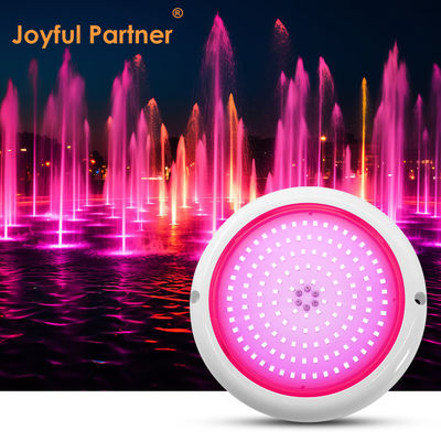 Luz de piscina LED RGB AC12v Resina Preenchida Flat RGB ABS Corpo Quente Superfície Branca Montada Fábrica Personalizada