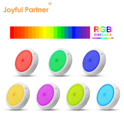 Luz de piscina LED RGB AC12v Resina Preenchida Flat RGB ABS Corpo Quente Superfície Branca Montada Fábrica Personalizada