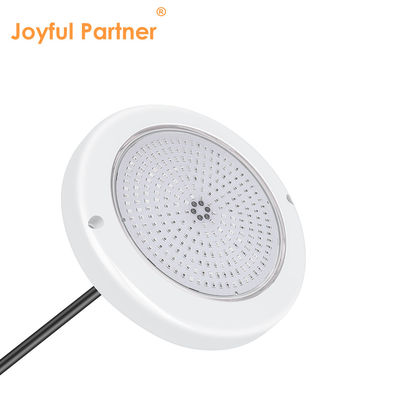 Lâmpadas de piscina de mudança de cor ABS PC RGB Emtting 12V Input Superfície branca quente montada
