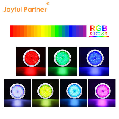 Luz de piscina LED RGB AC12v Voltagem Resina Preenchida Flat RGB ABS Corpo Branco Quente Fábrica Personalizada