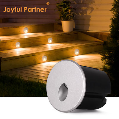 2W Luz LED DC24V Luzes de passo Branco quente IP65 impermeável Escalão de luz de parede com montagem de plástico