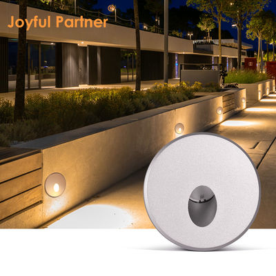 2W Luz LED DC24V Luzes de passo Branco quente IP65 impermeável Escalão de luz de parede com montagem de plástico