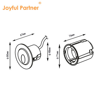 1W Alumínio Habitação Parede exterior LED Iluminação de corredor LED Escalão de escada Luz com IP65 impermeável