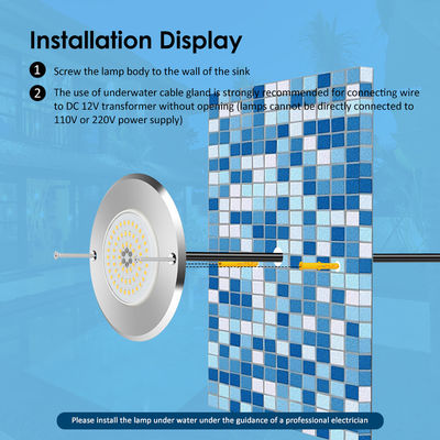 316 Lâmpada de lago submersível de aço inoxidável IP68 Natação SMD LED Controlador de corrente constante com qualidade garantida