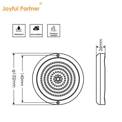 Par56 Resina de piscina exterior preenchida SMD 2835 135PCS AC12V RGBW 10w aço de alta qualidade