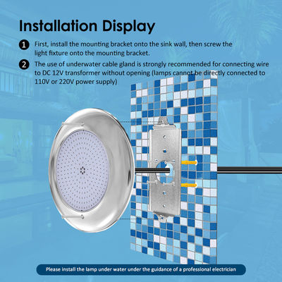 Joyful Pool Lights 12v AC Upgrade SMD Chip RGB Cor IP68 Todos em um conjunto Design para piscina de concreto