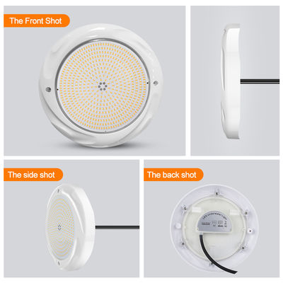 Lâmpada de piscina LED Lâmpada subaquática DIA230*35mm Material ABS IP68 42W Montada na superfície
