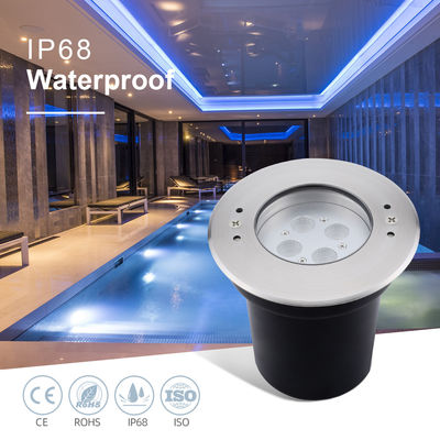 Luzes de piscina LED 4W 8W 12W 24VDC IP68 Aço inoxidável impermeável 316 RGB 3in1 para piscinas
