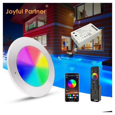 Lâmpada de piscina LED impermeável PAR56 316 SS ABS Ultra Thin 7.5mm Resina Recheada de Parede Montada 230MM 18W 25W DC AC12V