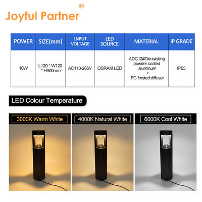 Iluminação de estantes de paisagem AC110-265V Alumínio revestido em pó L120*W120*H300MM Para decoração de estradas