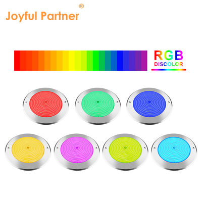 Lâmpadas de piscina de água de controle remoto Aço inoxidável 316 Superfície montada 42W Luz de piscina AC12/24V RGB