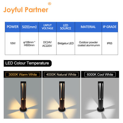 Lâmpada de Coluna para Paisagem de Vila à Prova d'Água IP65 em Promoção 10W Alumínio Fundido 220v com Iluminação de 360 Graus para Caminhos