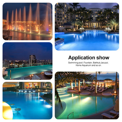 Painel de Luz LED para Piscina Preenchido com Resina Epóxi Branco Quente Substituição PAR56 ø178*25mm