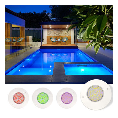 Reflector de luz de piscina com resina 160mm DC12V 10W totalmente plástico SMD2835 108pcs RGBW Cor Voltagem constante