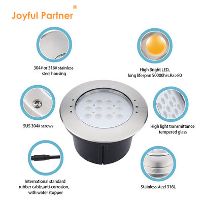Piscina Luz subaquática 20W IP68 316 aço inoxidável com controlo DMX