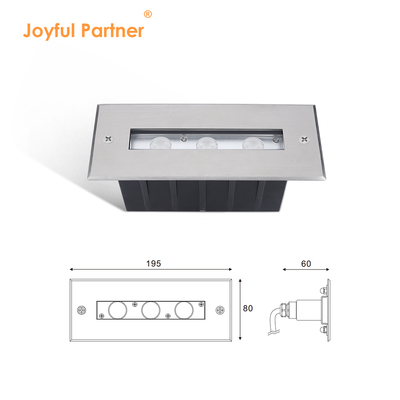 SS316L Luz subaquática Luz de piscina linear Luz LED branca quente Luz subterrânea