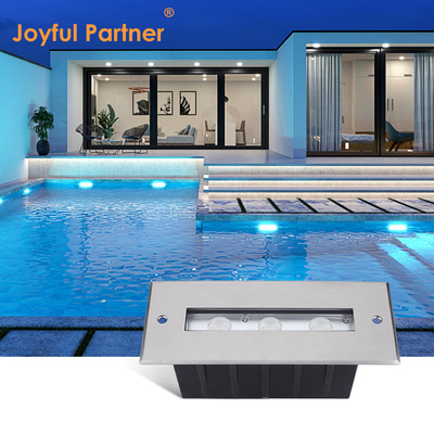 SS316L Luz subaquática Luz de piscina linear Luz LED branca quente Luz subterrânea