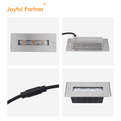 SS316L Luz subaquática Luz de piscina linear Luz LED branca quente Luz subterrânea