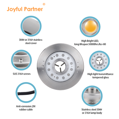 IP68 resistente à água de alta potência 12W 18W fonte luz LED RGB com CE ROHS certificações
