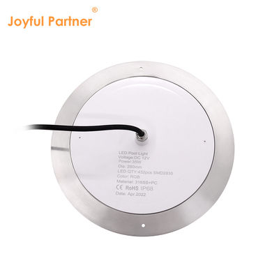 Luz de piscina LED PAR56 IP68 RGB com mudança de cor 12VDC AC 35W DIA 280mm SMD2835 432pcs Com embalagem colorida